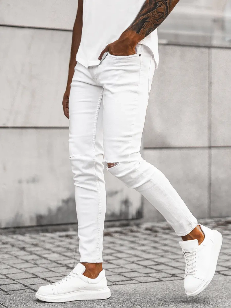 Muške Traperice Bijele OZONEE E/5391/01Z