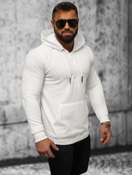 Muška dukserica s kapuljačom ecru OZONEE O/TB2273