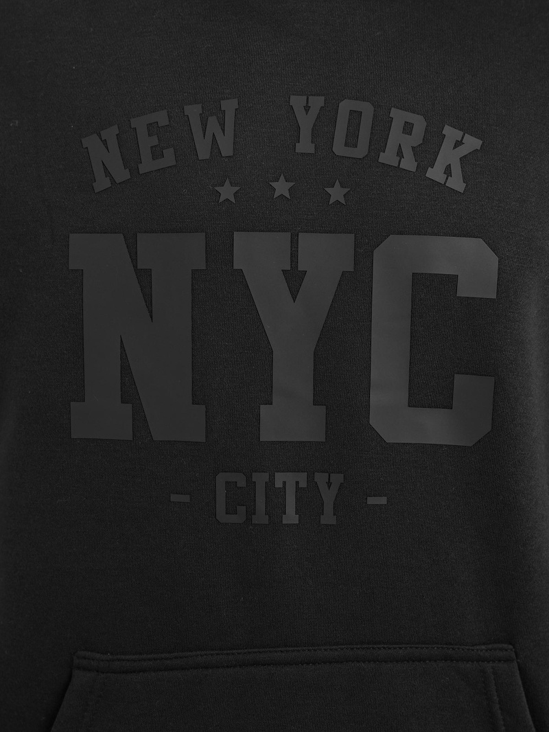 Muška dukserica s kapuljačom crna OZONEE JS/8B1971/3