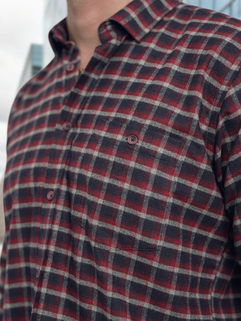 Muška Košulja Bordo OZONEE V/V176