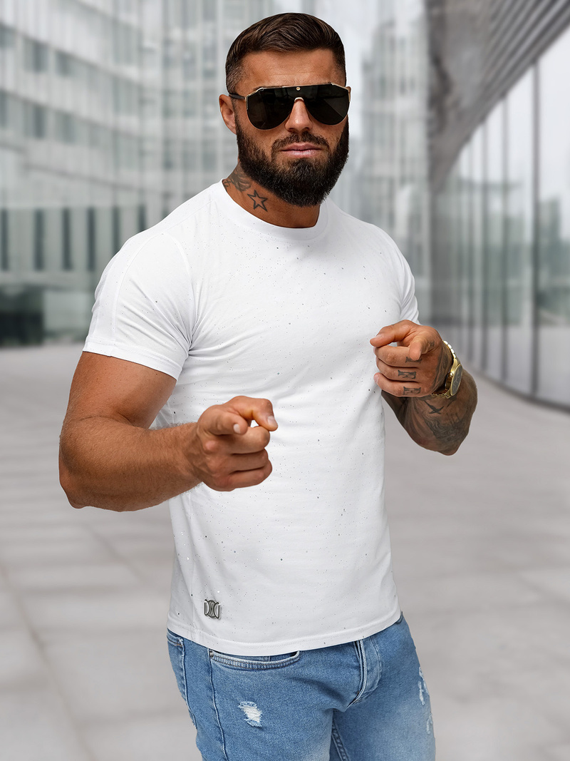 Muška Majica Bijeli OZONEE O/QQ1388