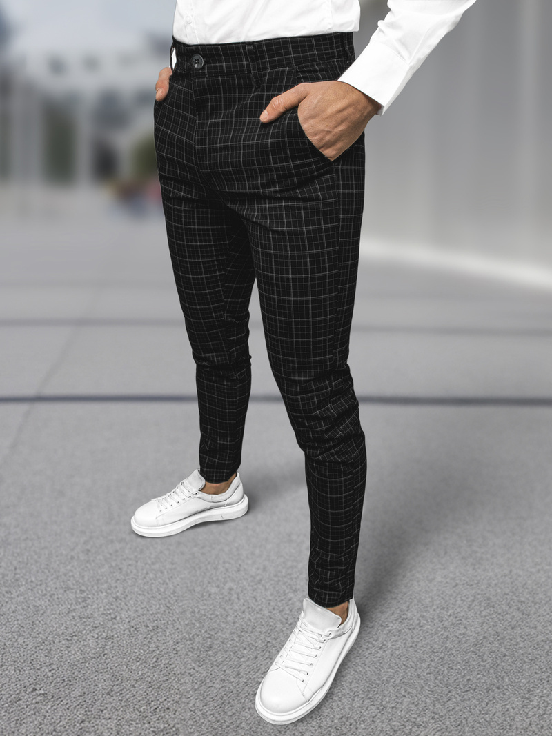 Muške chino hlače crne OZONEE DJ/5515