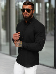 Muška košulja crna OZONEE O/V144