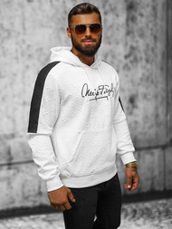 Muška dukserica s kapuljačom bijeli OZONEE JS/3B572