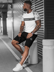 Muška Trenirka Bijelo-Crna OZONEE O/HM760Z