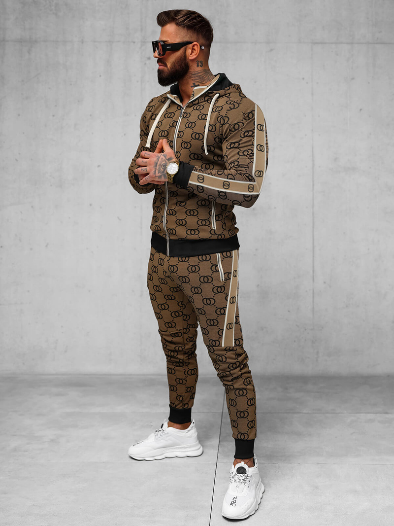 Muška Trenirka Tamno-Bež OZONEE O/FF3805AB