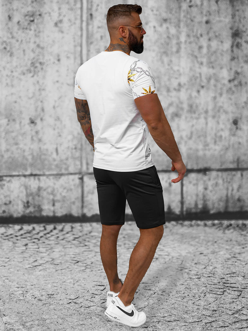 Muška Trenirka Bijelo-Crna OZONEE O/HM757Z