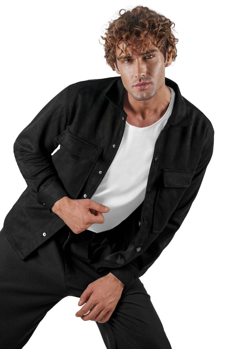 Muška košulja Crna OZONEE O/GOM23039