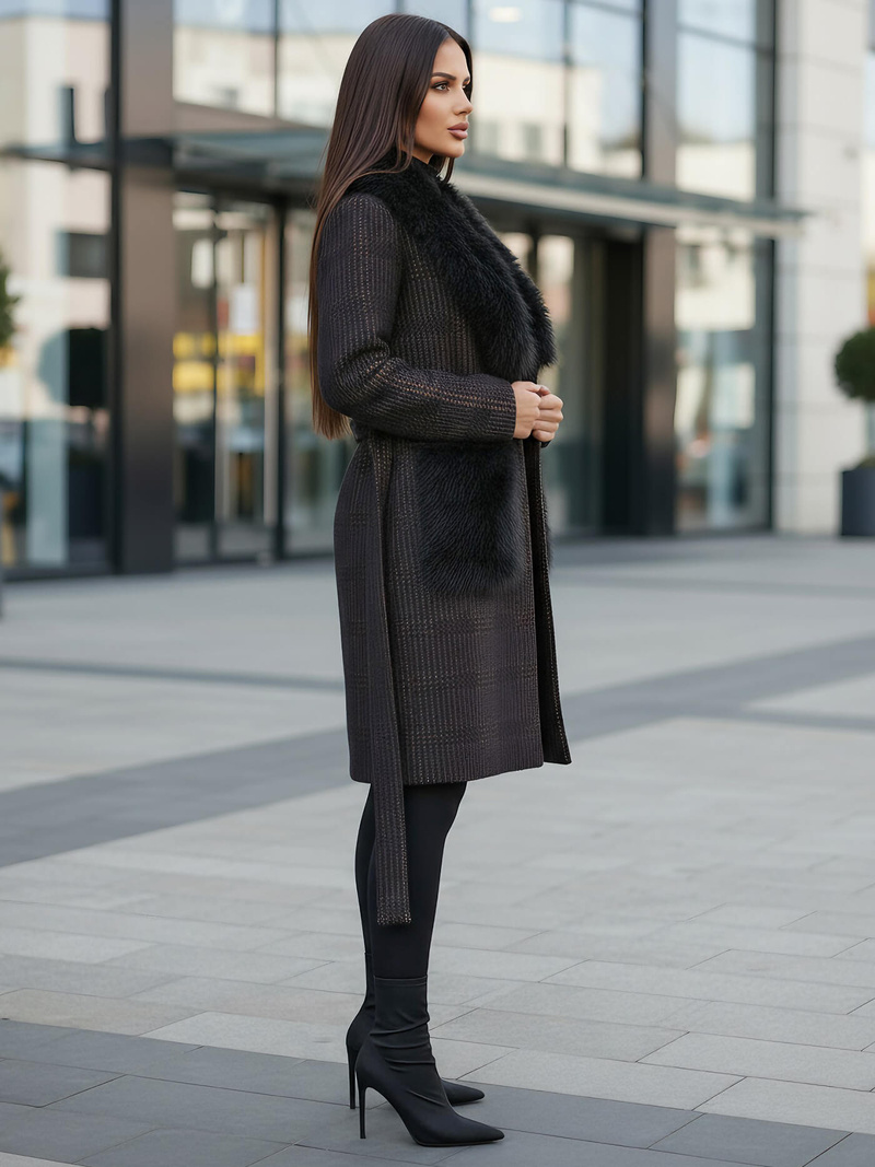 Ženski kaput crna OZONEE JS/53M5200/1Z