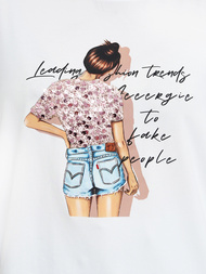 Ženska majica bijele OZONEE JS/95T2573/1