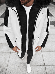 Muška parka jakna bijelo-crna OZONEE O/5832/22