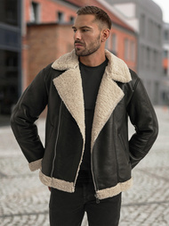 Muška kožna jakna crna OZONEE JS/11Z8273