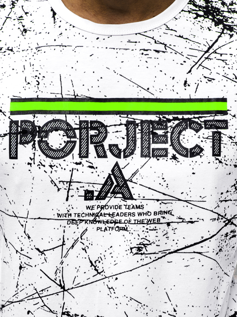 Muška majica Bijela OZONEE JS/SS10917Z