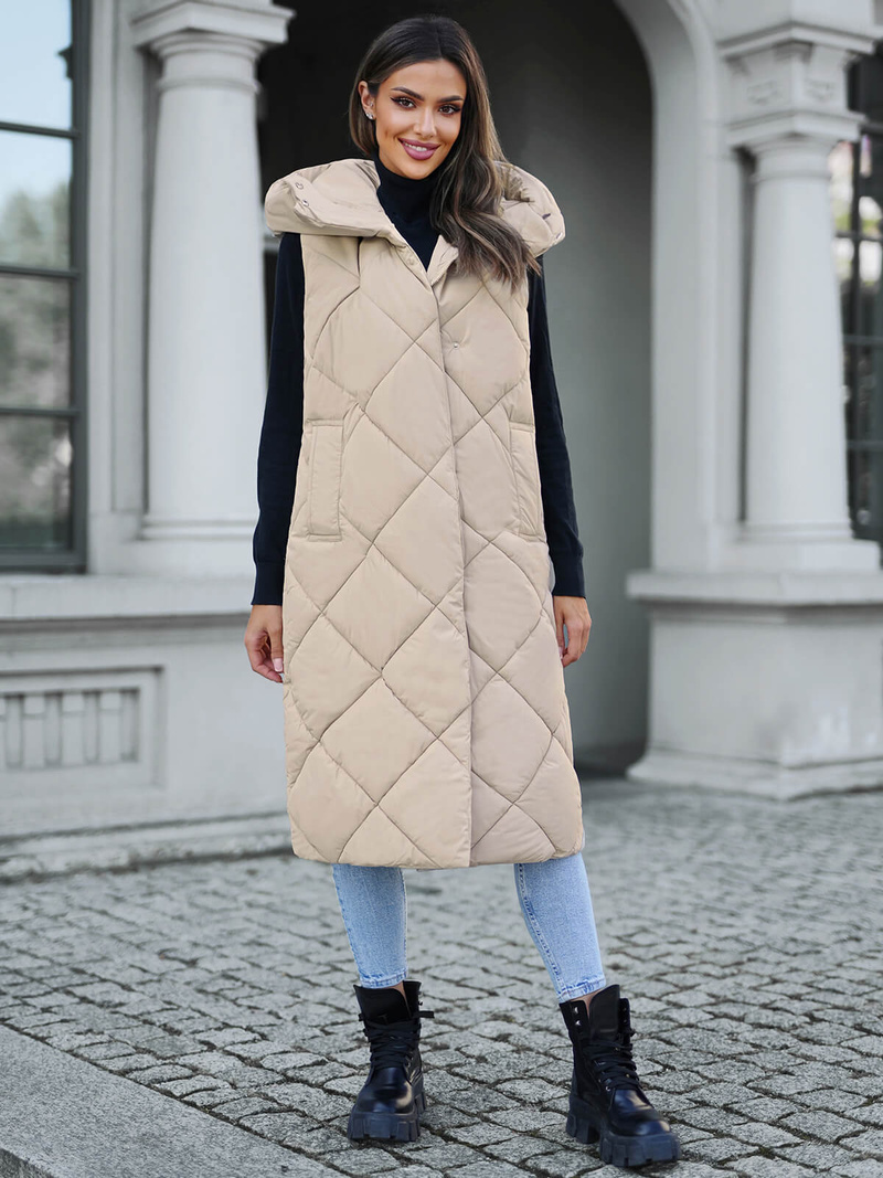 Ženski Prsluk Bež OZONEE JS/5M3165/62Z