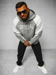 Dukserica s kapuljačom siva OZONEE O/SWE23027Z