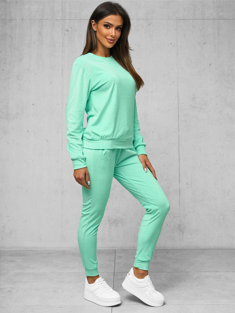 Ženski trenirka od velura tamno-mint OZONEE O/8C1173/139Z