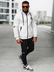 Muška trenirka bijelo-crni OZONEE O/LN11887