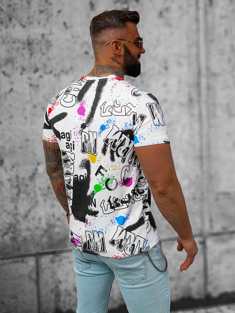 Muška Majica Bijeli OZONEE JS/8T967