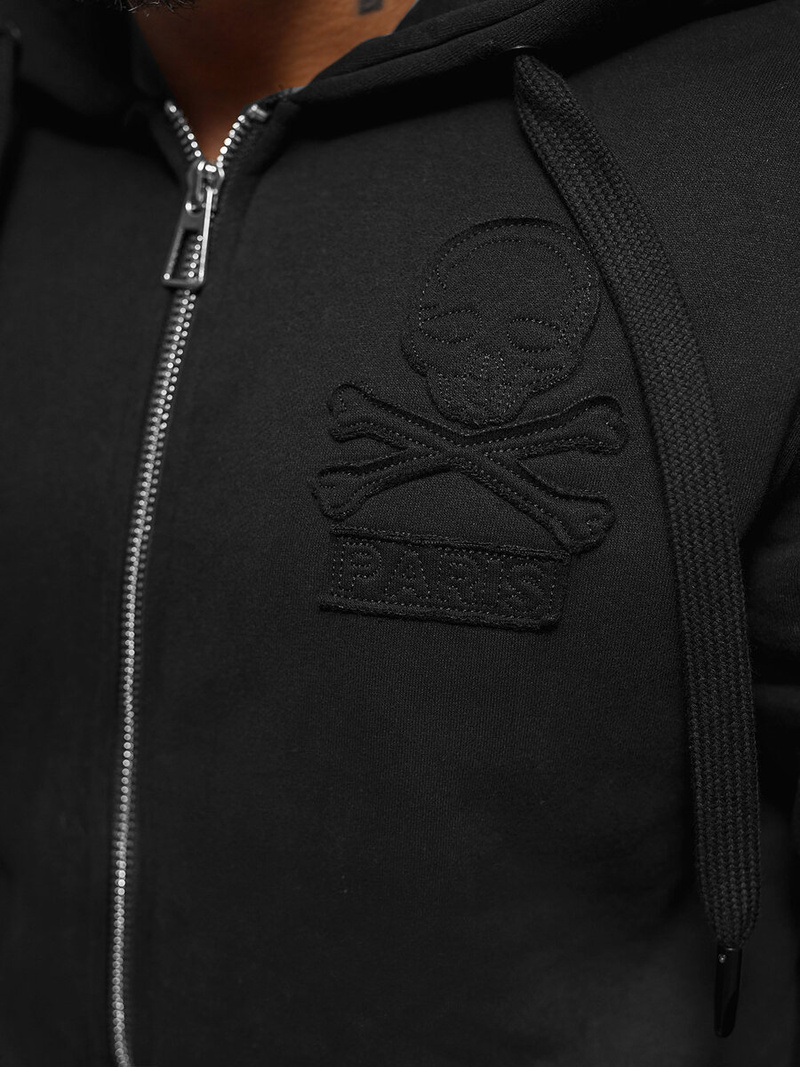 Muška dukserica s kapuljačom crna OZONEE NB/MF2003