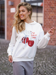 Ženska dukserica bijela OZONEE JS/8B856/1