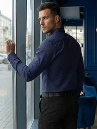 Muška Košulja Modra OZONEE V/V181Z