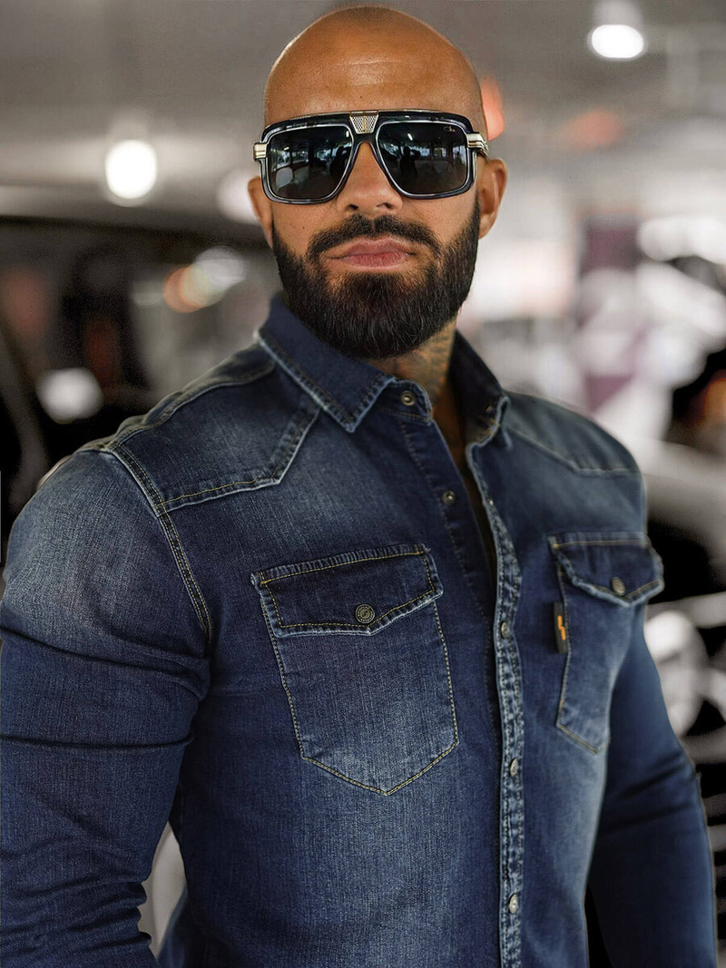 Muška traper košulja tamnoplava OZONEE O/51410