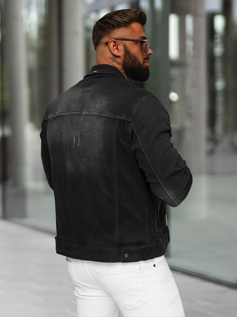 Muška traper jakna crna OZONEE NB/MJ514N