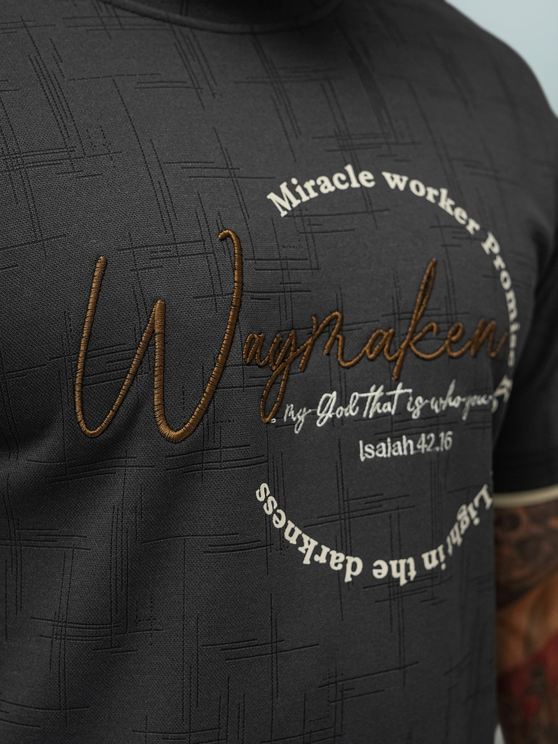 Muška Majica Crna OZONEE O/QQ1535