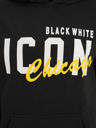 Muška dukserica s kapuljačom crna OZONEE JS/8B1736/3