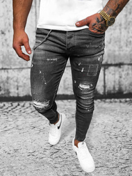 Muške Traperice Crne OZONEE O/MB463