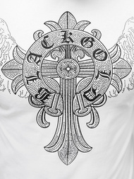 Muška Majica Bijeli OZONEE NB/MT3037Z