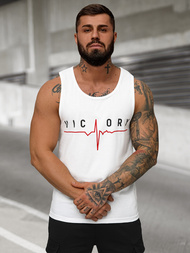 Muška majica bez rukava bijela OZONEE JS/8B1703/1Z