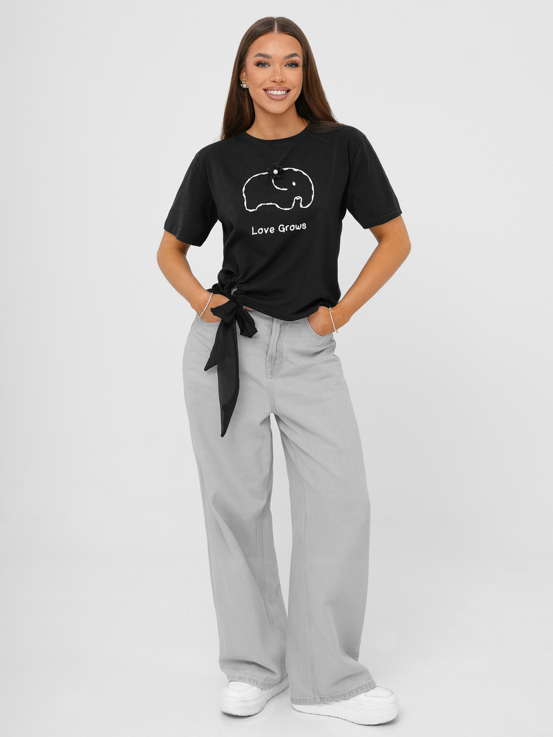 Ženska majica crna OZONEE JS/RJ77247