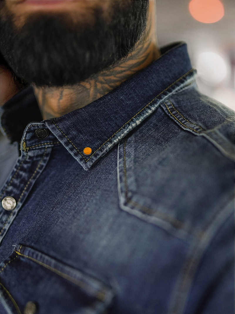 Muška traper košulja tamnoplava OZONEE O/51410