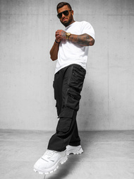 Muške Hlače Crne OZONEE O/PS5528