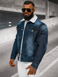 Muška traper jakna šerpa tamnoplava OZONEE NB/MJ516BSZ