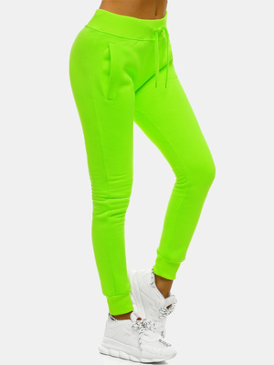 Ženske sportske hlače zeleni-neon OZONEE JS/CK01/31