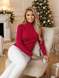 Ženski pulover bordo OZONEE JS/8003/5Z