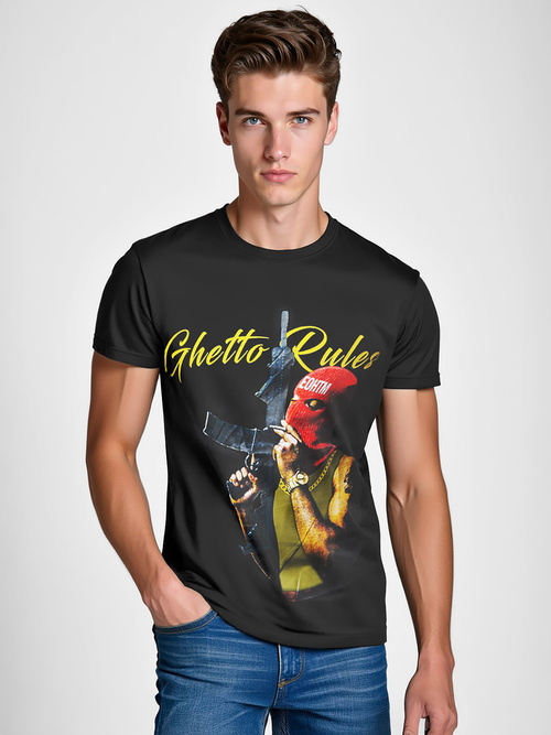 Muška majica crna OZONEE O/T129/3Z