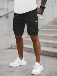 Muške Chino Kratke Hlače Crne OZONEE T/BB70011/1