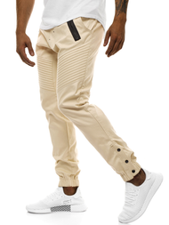 Muške chino jogger hlače bež OZONEE A/0952