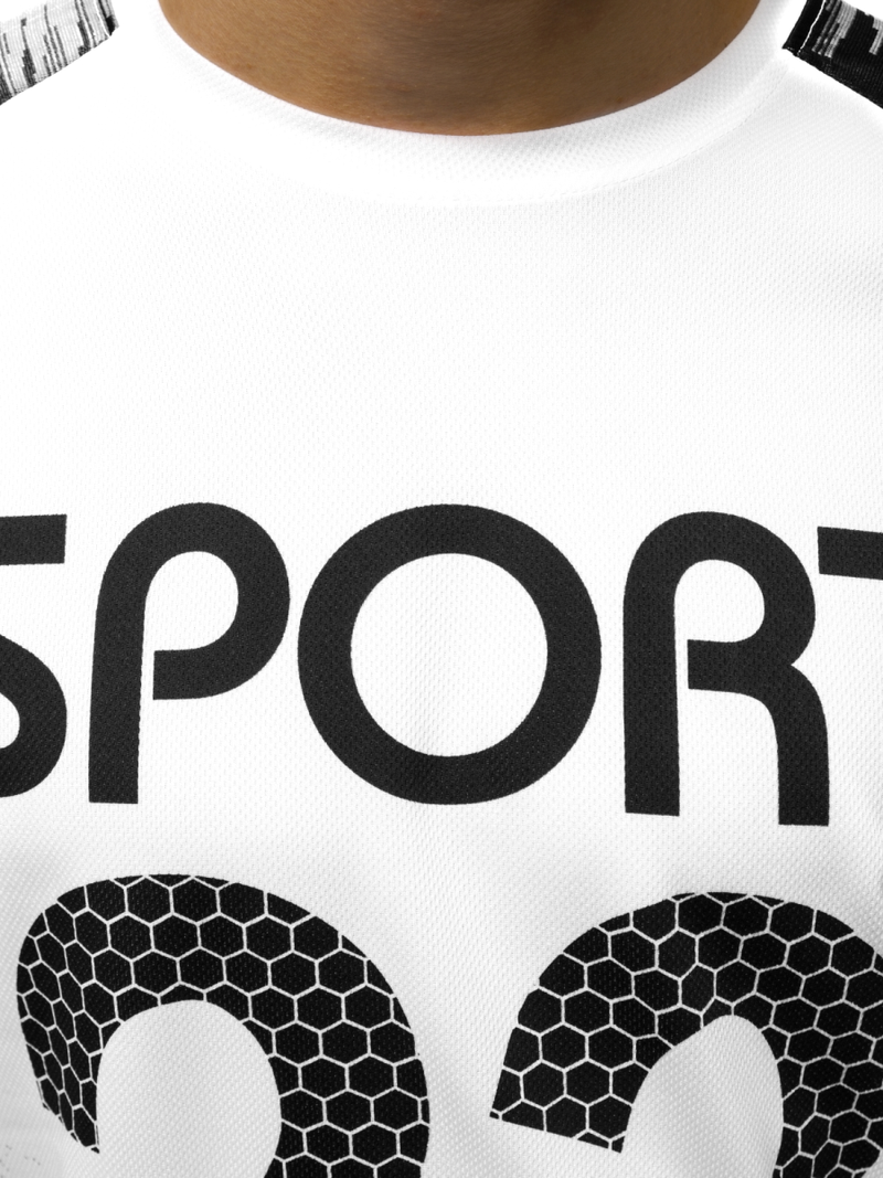 Muška majica bijelo-crna OZONEE JS/KS2068