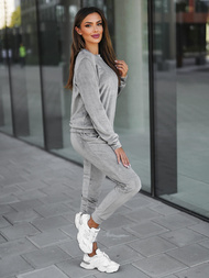 Ženski trenirka od velura sivi OZONEE O/8C1173/2