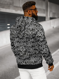 Muška dukserica s kapuljačom crna OZONEE JS/8B1183/3