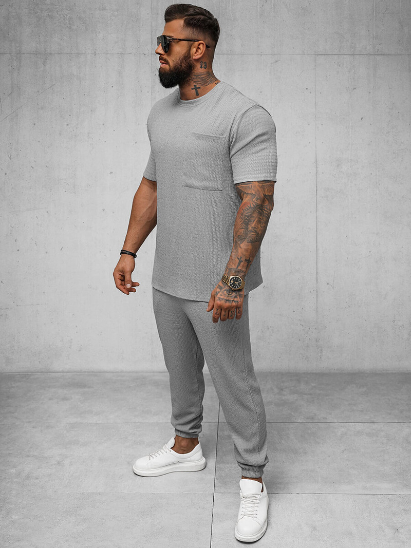 Muška Majica Sivi OZONEE O/Y960T