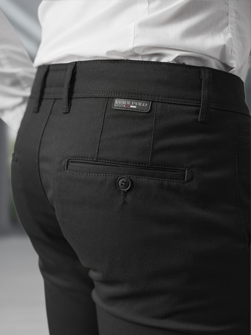 Muške chino hlače crne OZONEE V/6545