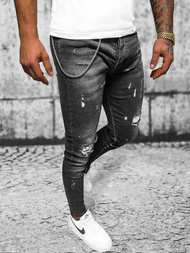 Muške Traperice Crne OZONEE O/MB463