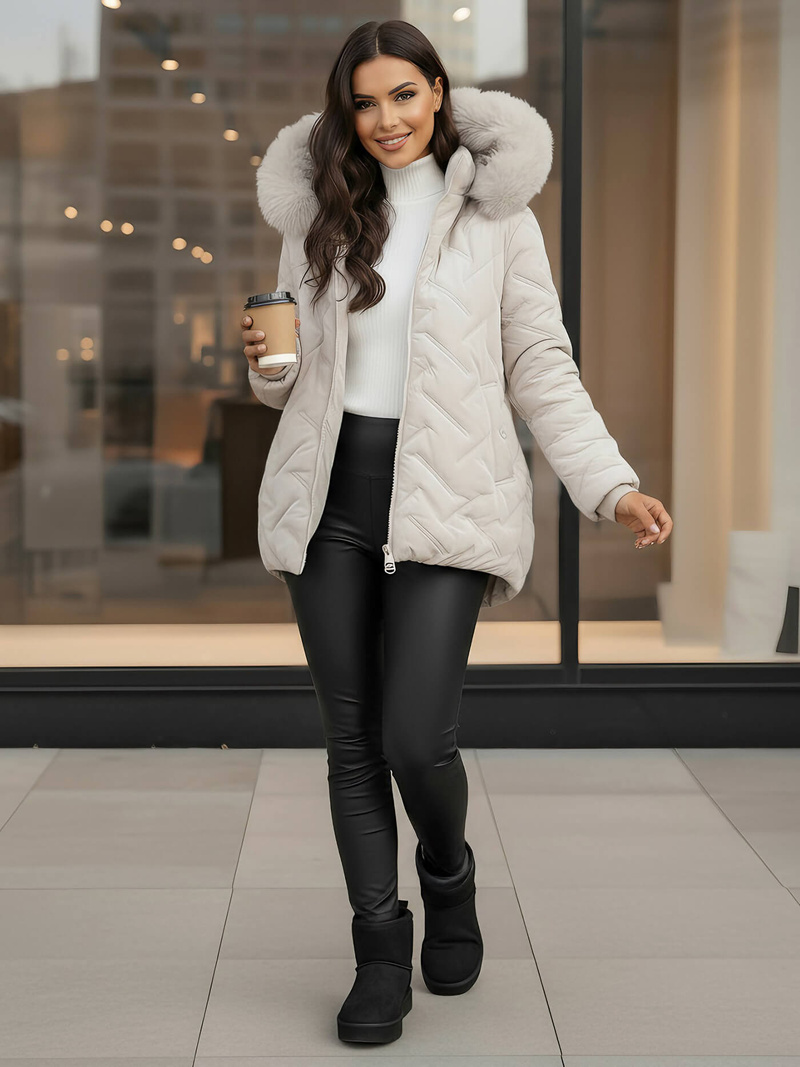 Ženska jakna svijetlosiva OZONEE JS/16M9296/280Z