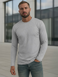 Muška majica dugi rukav siva OZONEE JS/DB71/2