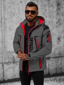 Muška softshell jakna sivo-crvena OZONEE JS/HH025/2BZ